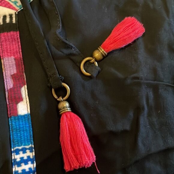 Nanette Lepore Women’s Black & Colorful Shorts Romper - Picture 5 of 7